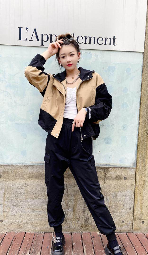 秋季新款撞色拼接工装套装，女装职业装，帝瀛 DY