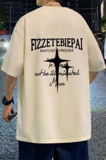 T686P26夏季新品港风高街美式短袖T恤宽松ins重磅纯棉体恤，男装T恤，星座304A