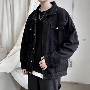 牛仔外套男韩版宽松潮牌复古百搭bf工装夹克上衣 JK094图片