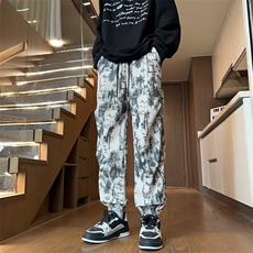 量大优供视频扎染灯芯绒束脚休闲裤男XH83-特p35，男装休闲裤，电商B367