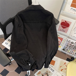 春秋季新款美式高街日系工装夹克潮牌复古宽松休闲牛仔外套图片