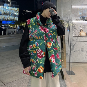 M3风东北大花棉马甲外套大码宽松加厚保暖外衣坎肩背心演出服图片