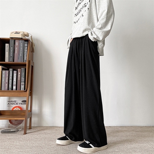 8XL-M 特大码糯米裤男垂感直筒宽松休闲羊绒裤子K995P55控78图片