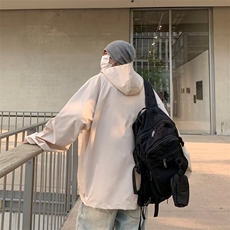 机能风连帽冲锋衣设计感小众宽松户外夹克外套男情侣潮牌J864-p60，男装夹克，星座1008