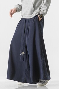 夏季 风仿麻休闲宽松阔腿裤汉服裙裤宋裤古风中性风 K227/P85图片