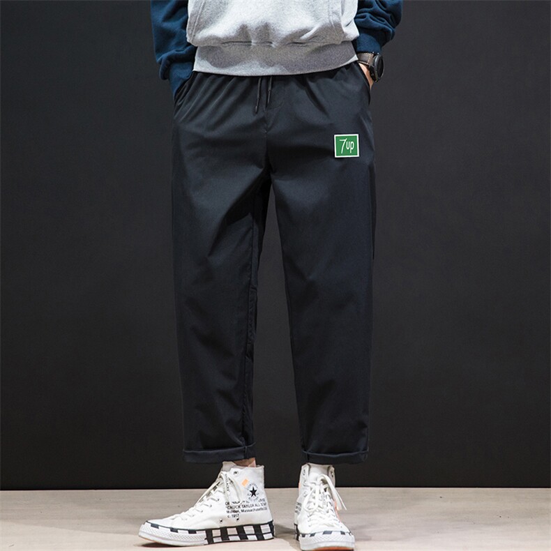K43058-P25加绒款-P35休闲裤男士大码宽松九分裤男直筒运动裤男,男装休闲裤,电商A040A