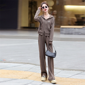 2024春季新款时尚潮流三件套女装套装 宽松显瘦休闲运动服图片