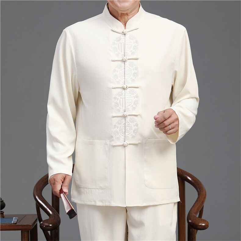 2022唐装男中老年太极服春秋风节日过寿汉服套装YD2113A-P125,男装民族服装,星座1105-3