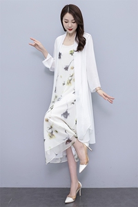 背心连衣裙女2025夏季新款防晒衣雪纺披肩开衫外搭裙子图片