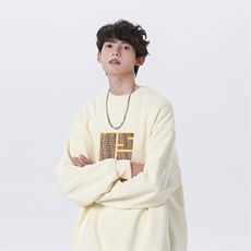 抖音品质秋季新款仿棉圆领卫衣wycm3866-特批28控49，男装卫衣，星座605(原A050)
