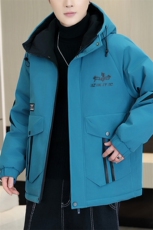 秋冬男式加绒加厚连帽夹克男时尚潮流加厚棉衣男外套MY835-P73，男装夹克，星座310B-3
