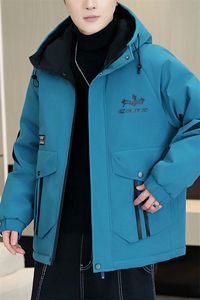 秋冬男式加绒加厚连帽夹克男时尚潮流加厚棉衣男外套MY835-P73图片