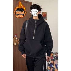 重磅450g华棉连帽大码加厚银狐绒卫衣男W5083J加绒-特P65控118，男装卫衣，电商A001-1