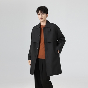 秋季英伦风韩版宽松中长款潮风衣外套FY023P118控158XZ402-2货足图片