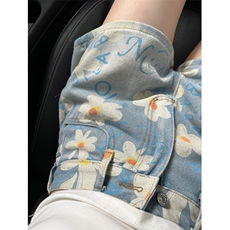【网图有货】美式满印小雏菊牛仔短裤女夏季显瘦裤子5223CC-特P40，男装牛仔裤，星座1007（原301D）