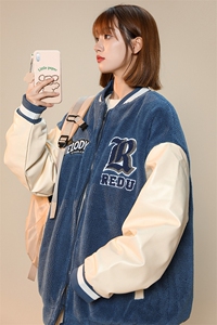 冬季潮羊羔绒棉服中性风加绒百搭棉衣外套男女 8890-P115控价138图片