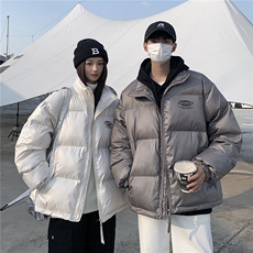 EQ331覆膜亮面冬季立领面包服棉衣外套男2024新款情侣装冬装棉服，男装棉衣，电商C306-1