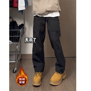 格子工装冲锋裤现货抖音可送样A061-AX00853加绒-P55图片