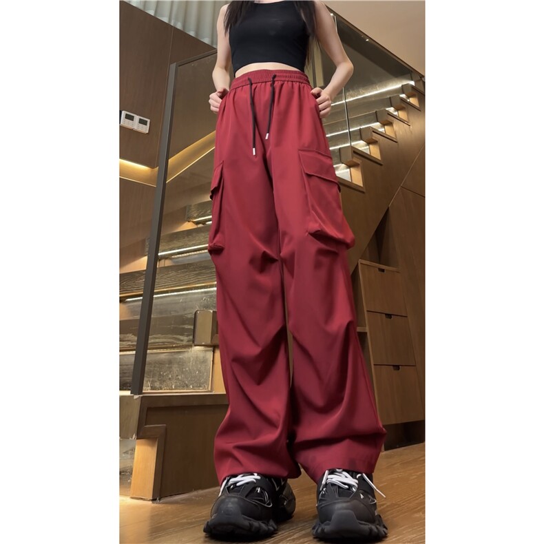 夏季新款潮流工装大口袋宽松直筒冰丝裤B315-K24166-特p35控68,男装工装外套,电商B315