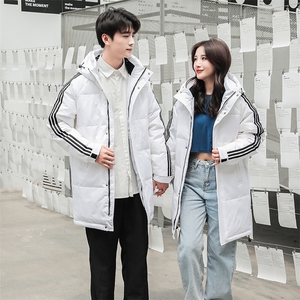 现货 外贸侧飞图立领光板团体服班服宽松韩版情侣学生外套羽绒服图片