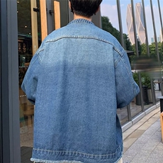 A1010P70男生秋装新中式潮牛仔外套男复古宽松水洗做，男装工装外套，星座512-6