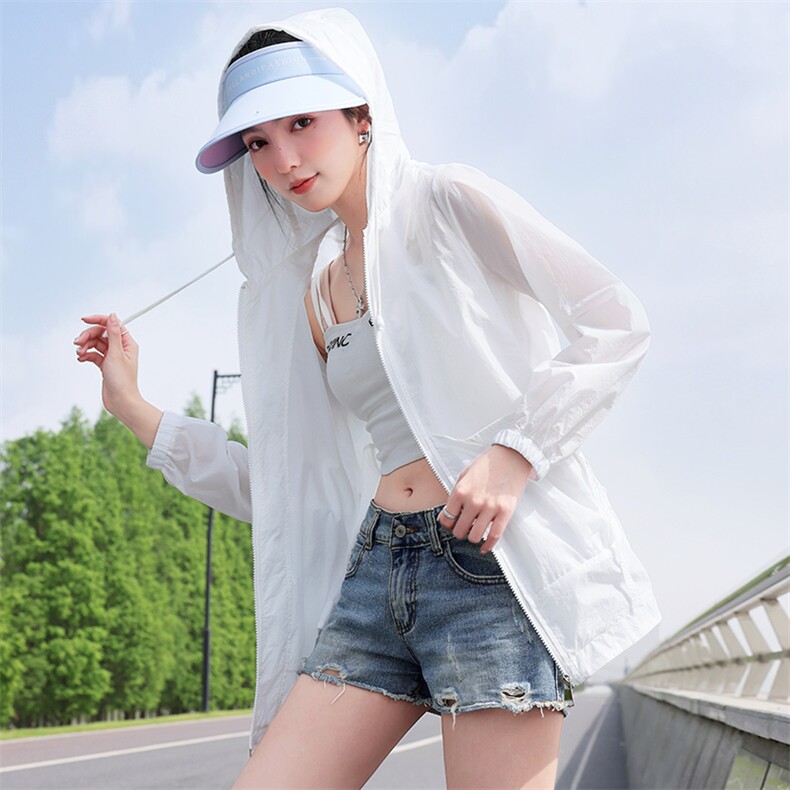 透气防晒衣女2025夏季新款时尚宽松百搭今年流行时尚小个子短外套,女装防晒衣,依万里