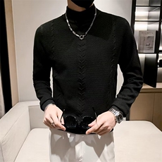 男士半高领毛衣秋冬季百搭修身针织打底衫网红同款S524-P50，男装针织衫/毛衣，星座1109-3