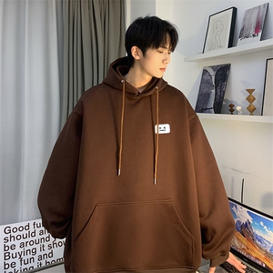 港风春季新款男生外套百搭多色宽松连帽卫衣JK23344特批30控49图片