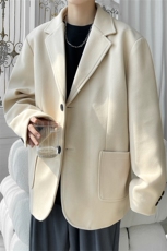N6169/P95加棉P105冬季新开叉呢料毛呢西服男宽松外套上衣呢大衣，男装西服，电商A141