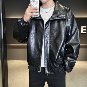 2026春季新款皮衣翻领夹克外套DSA157B-J2630-TP80图片