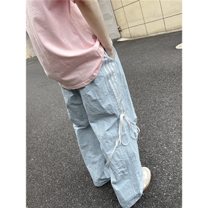 XZ612-K772-P55 控78 夏季多巴胺伞兵裤蝴蝶结运动休闲裤速干裤图片