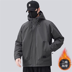 1506-1/ME999加棉1/P74男户外棉衣连帽休闲防水防污防油纯色外套，男装棉衣，星座1506-1