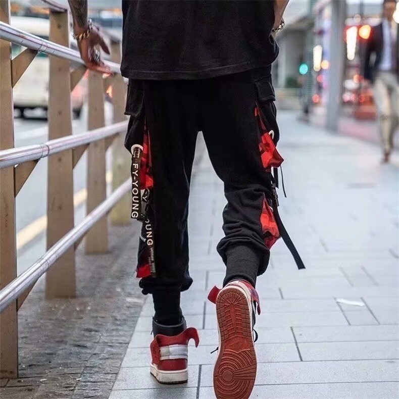 春夏工装裤男情侣潮牌束脚休闲裤子男韩版潮流街头嘻哈个性宽松裤,女装休闲裤,星座1210-1