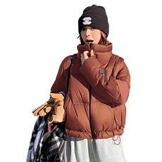 韩版时尚肯豆风短款羽绒服女2025冬季新款显瘦加厚保暖白鸭绒外套，女装羽绒服，1C150