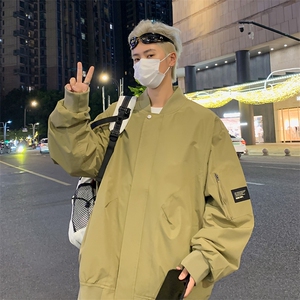 F383 P65男生秋装新中式潮牛仔外套男复古宽松水洗图片