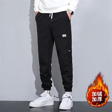218-1-P40-K8043新款时尚休闲潮男百搭加绒休闲裤，男装休闲裤，四季星座218-1