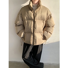冬季美式休闲廓形保暖棉服宽松立领蓬松面包服加厚棉衣-MY101特95，男装棉衣，电商B289