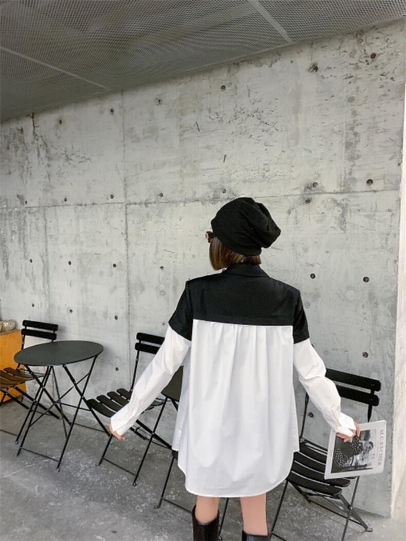 链条款西装衬衫拼接，女装西装，C&B