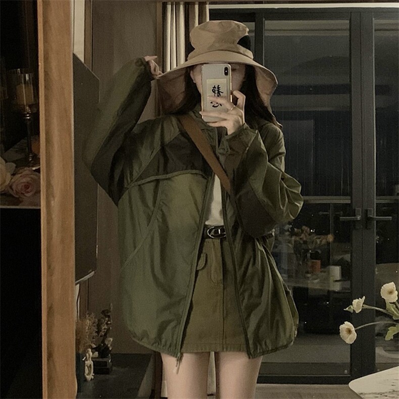 2025年连帽夏季宽松休闲百搭薄款防晒衣女E740-65,男装防晒衣,星座911-2(原星座613-2）