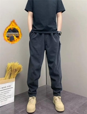 网图！秋季上新基础款休闲黑色长裤百搭-LK80173JR-特批45，男装休闲裤，电商A061