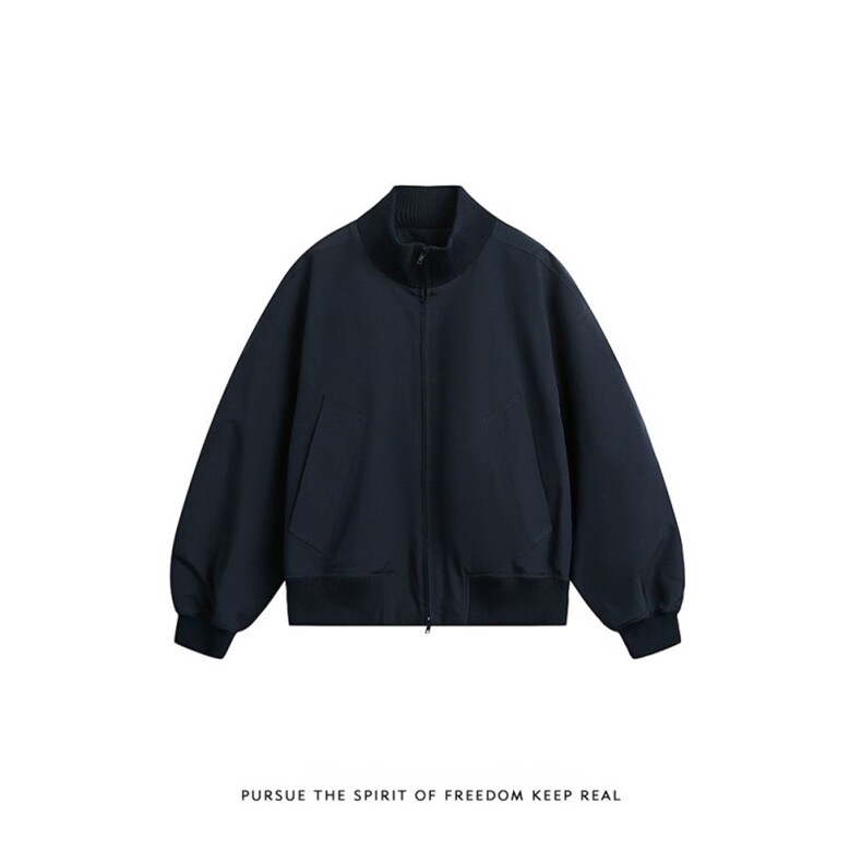 JK741-M-3XL-P45-现货-美式cleanfit短款飞行员夹克立领外套图片