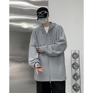 F273-P40 夏季日系户外连帽防晒服外套潮牌宽松休闲轻薄夹克 现货图片