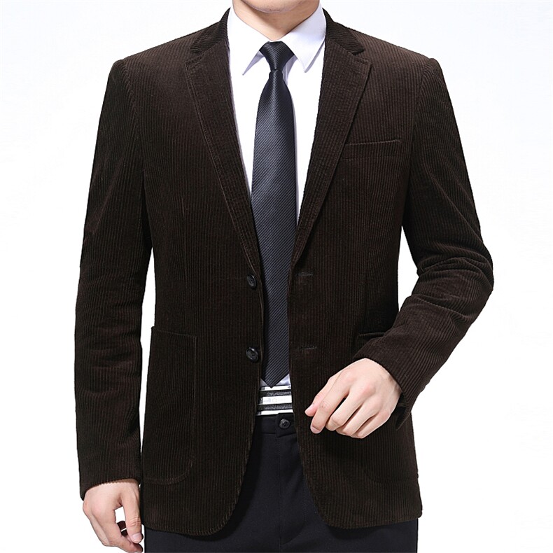秋季新款纯棉2022西服中年男士商务休闲西服单件上衣西装秋外套图片