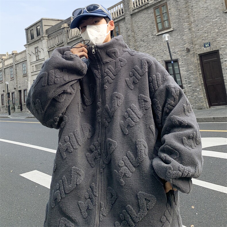 2024复古羊羔毛外套男士冬季加厚棉衣棉服M796P120控158,男装棉衣,电商A157