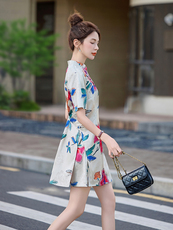 正品女装官方夏2025夏季新款女设计感小众新中式国风盘扣上衣，女装套装/套裙，芷墨服饰