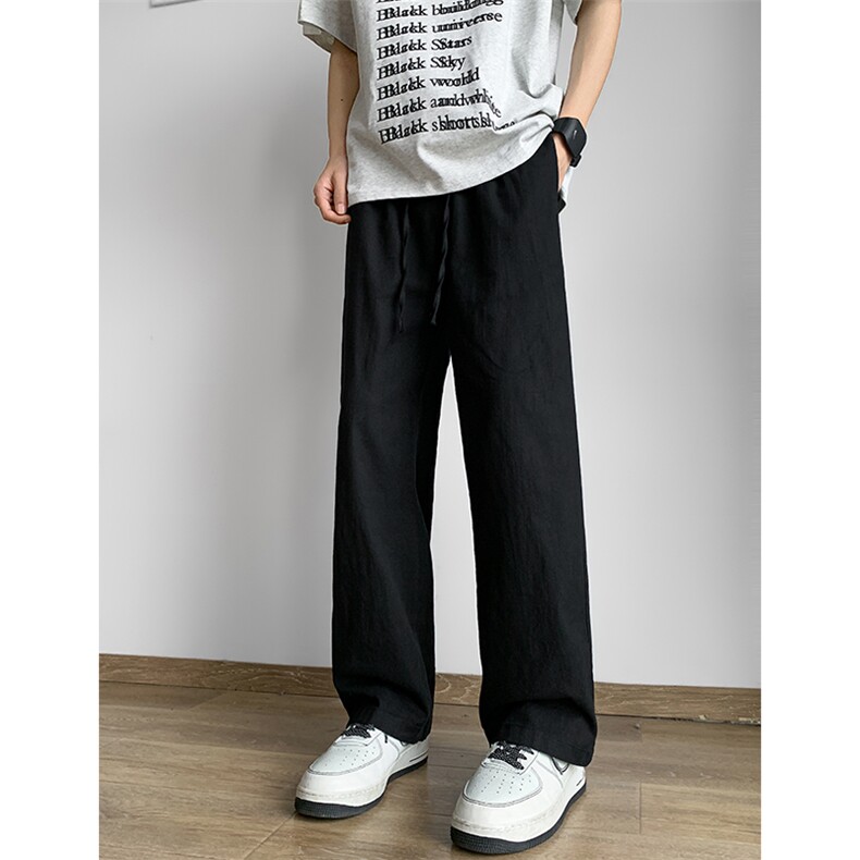 8XL-M特大码肌理感冰丝薄款休闲裤长裤男宽松百搭情侣裤K919P58,男装休闲裤,电商D206-1