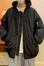 2022新款衣加厚保暖潮流棒球服服冬装假两件工装G01-P148，男装棉衣，星座1611B