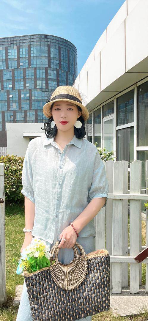 纯苎连衣裙小衫裤子裙子衬衣 时尚风 风淑女风休闲风，女装连衣裙，川哲