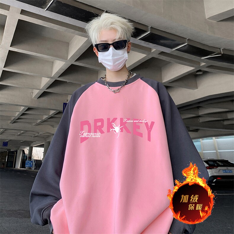 抖音得物高品质重磅二开全棉阔版支持退换360克插肩圆领卫衣0103,男装卫衣,电商A486