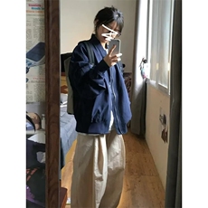 美式复古短款外套女秋冬季2024休闲宽松百搭棒球服飞行员夹克上衣，男装夹克，星座506A